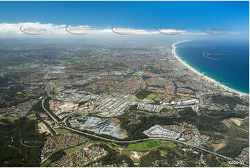 A High Aerial Photo of the Burleigh Heads Area QLD Aerial Photography