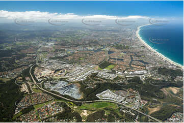 A High Aerial Photo of the Burleigh Heads Area QLD Aerial Photography