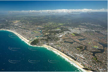 A High Aerial Photo of the Burleigh Heads Area QLD Aerial Photography