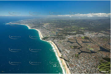 A High Aerial Photo of the Burleigh Heads Area QLD Aerial Photography