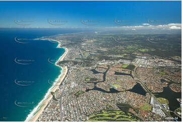 A High Aerial Photo of the Burleigh Heads Area QLD Aerial Photography