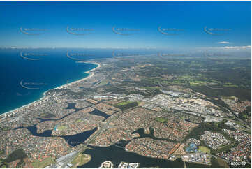 A High Aerial Photo of the Burleigh Heads Area QLD Aerial Photography