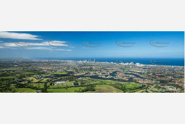 Looking over Clear Island Waters to Surfers Paradise QLD Aerial Photography