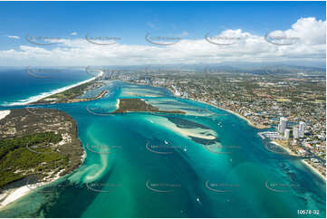 The Gold Coast Broadwater & Wave Break Island QLD Aerial Photography
