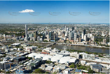 Aerial Photo Brisbane River & CBD QLD Aerial Photography