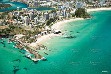 Aerial Photo Snapper Rocks & Rainbow Bay QLD Aerial Photography