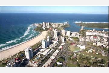 Chopper Shadow Gold Coast Airport QLD Aerial Photography