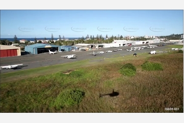 Chopper Shadow Gold Coast Airport QLD Aerial Photography