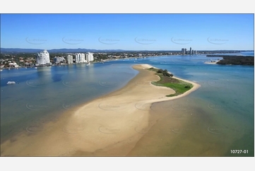 Sand Island in the Gold Coast Broadwater QLD Aerial Photography