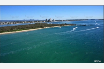 Sand Island in the Gold Coast Broadwater QLD Aerial Photography