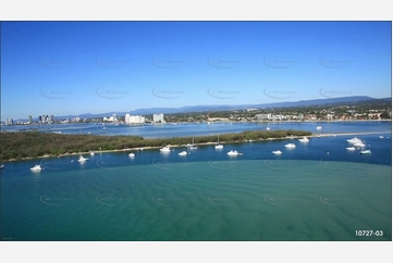 Sand Island in the Gold Coast Broadwater QLD Aerial Photography