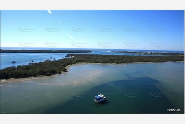 Sand Island in the Gold Coast Broadwater QLD Aerial Photography