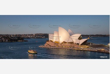 Sydney Opera House at Dusk Aerial Photography