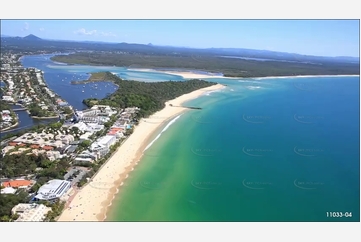 Approaching the Noosa River Bar QLD Aerial Photography
