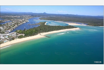 Approaching the Noosa River Bar QLD Aerial Photography