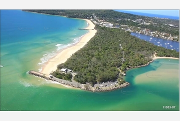 Approaching the Noosa River Bar QLD Aerial Photography