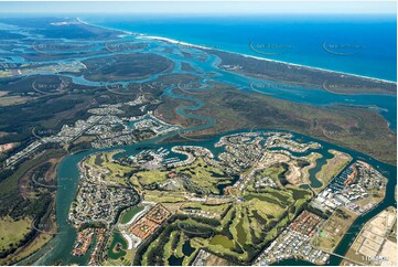 High Altitude Photo of Sanctuary Cove - Hope Island QLD Aerial Photography