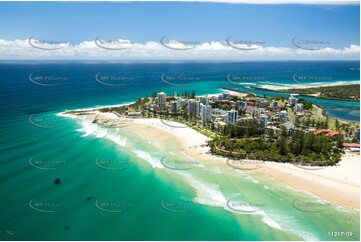 Aerial Photo Coolangatta & Point Danger QLD Aerial Photography