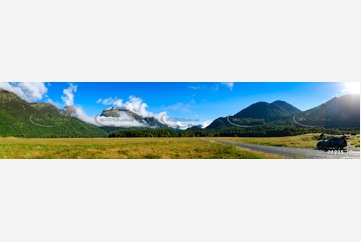 On the Road to Milford Sound Aerial Photography