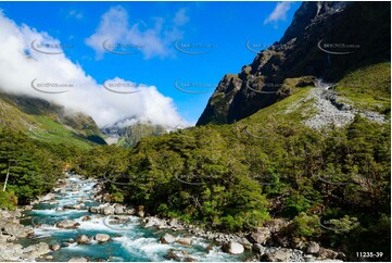 On the Road to Milford Sound Aerial Photography