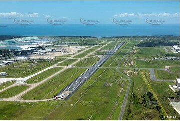 Runway Construction Brisbane Airport QLD Aerial Photography