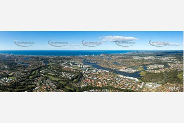 Panoramic Aerial Photo Varsity Lakes QLD Aerial Photography