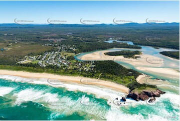 Aerial Photo Red Rock NSW Aerial Photography