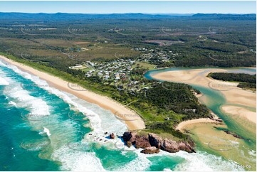 Aerial Photo Red Rock NSW Aerial Photography