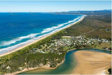 Aerial Photo Red Rock NSW Aerial Photography