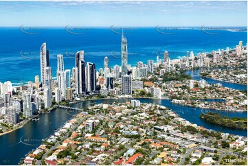 Chevron Island at Surfers Paradise QLD Aerial Photography