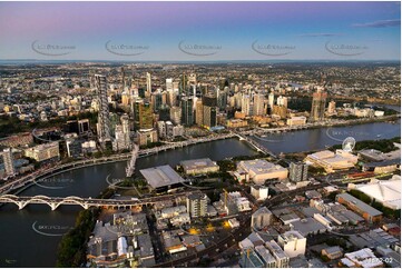 South Brisbane at Dusk QLD Aerial Photography