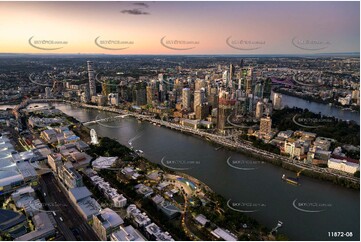 South Brisbane at Dusk QLD Aerial Photography