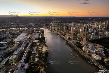 South Brisbane at Dusk QLD Aerial Photography