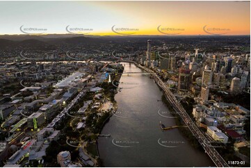 Brisbane at Last Light QLD Aerial Photography