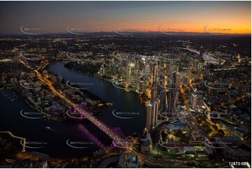 Brisbane at Last Light QLD Aerial Photography