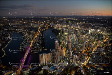 Brisbane at Last Light QLD Aerial Photography