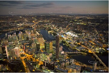 Brisbane at Last Light QLD Aerial Photography