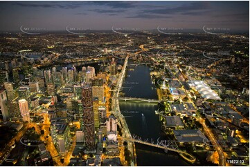 Brisbane at Last Light QLD Aerial Photography