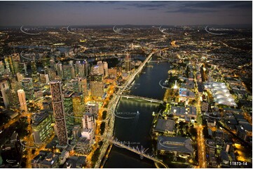 Brisbane at Last Light QLD Aerial Photography