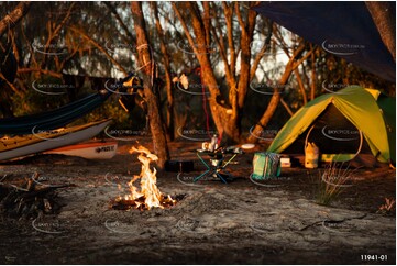 Camping on South Stradbroke Island QLD Aerial Photography