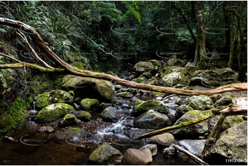 Small Waterfall - Lamington National Park QLD Aerial Photography