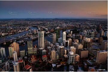 Brisbane City At Dusk QLD Aerial Photography