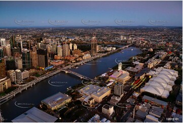 Southbank At Dusk QLD Aerial Photography