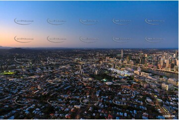 Highgate Hill at Last Light QLD Aerial Photography