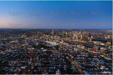 Highgate Hill at Last Light QLD Aerial Photography