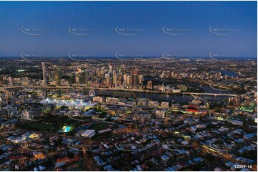 Highgate Hill at Last Light QLD Aerial Photography