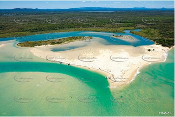 Sand Banks - Noosa River Bar QLD Aerial Photography
