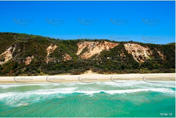 Coloured Sands - Teewah Beach QLD Aerial Photography