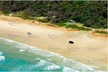 Camping - Teewah Beach Double Island Point Aerial Photography