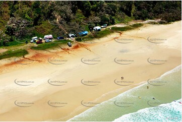 Camping - Teewah Beach Double Island Point Aerial Photography